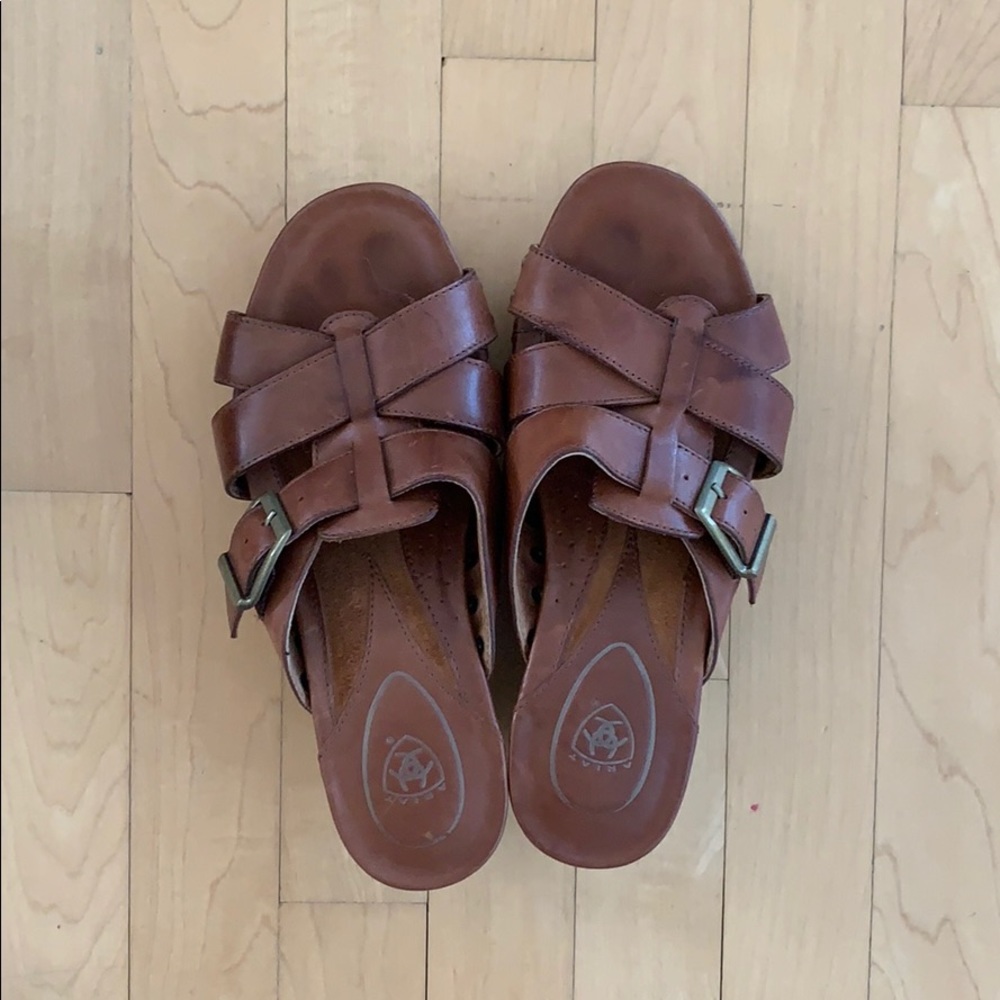 Ariat brown leather sandals size 7 women’s